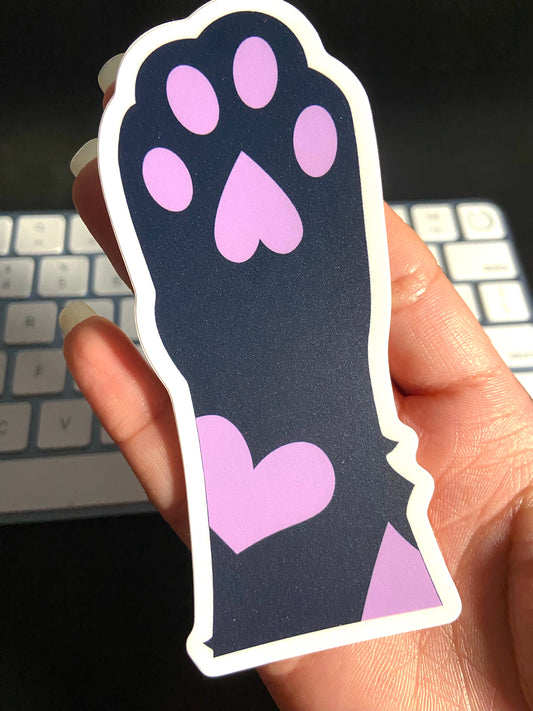 Cat Paw Toe Bean Sticker - Vinyl, Waterproof, UV-Protected