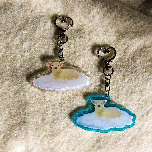 Acrylic Keychain Emmanuel the Lamb Cloud