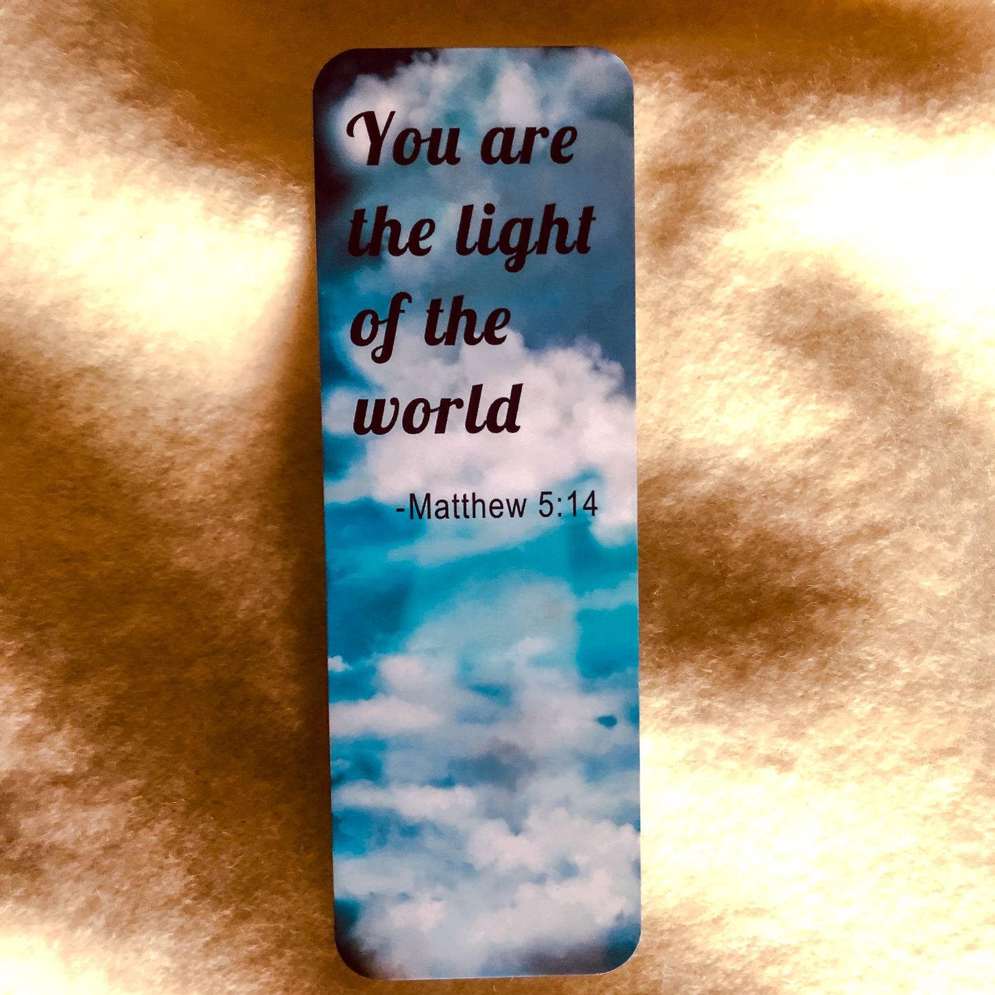 Marcapáginas cristiano inspirador Tú eres la nube de luz
