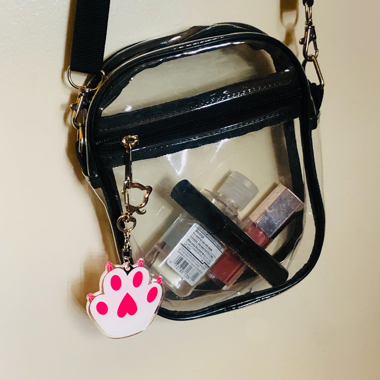 Heart Paw Keychain Bag Charm